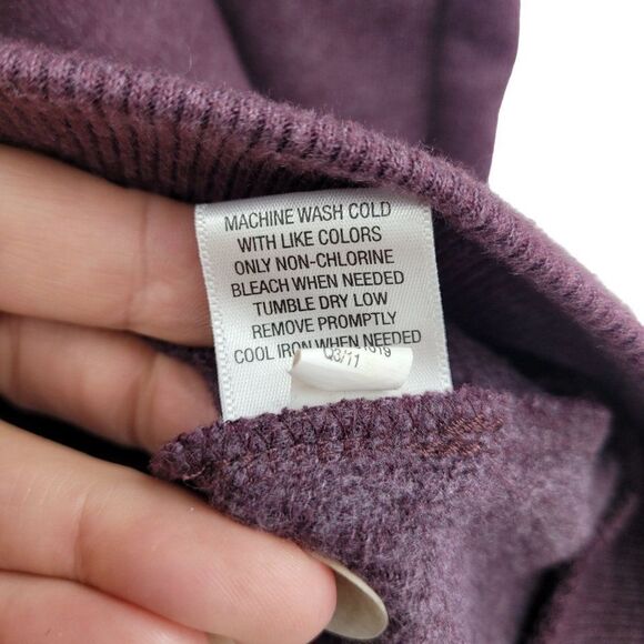 Converse Sweatshirt M Purple Oversized Cowl Neck Long Sleeve Streetwear Grunge - Picture 10 of 12